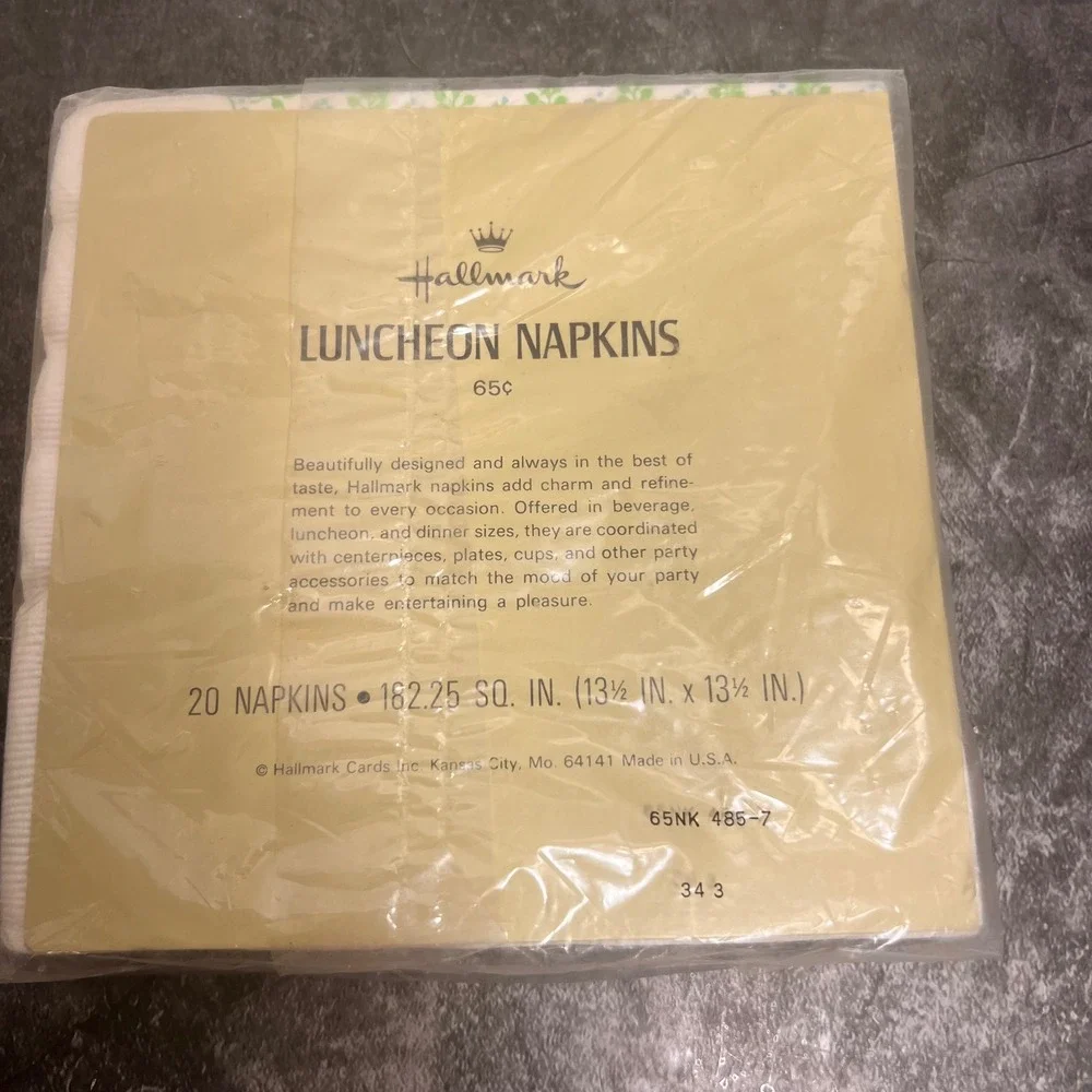 Vintage Hallmark Baby Shower Stork Paper Napkins | Sealed | Cottage Grandma